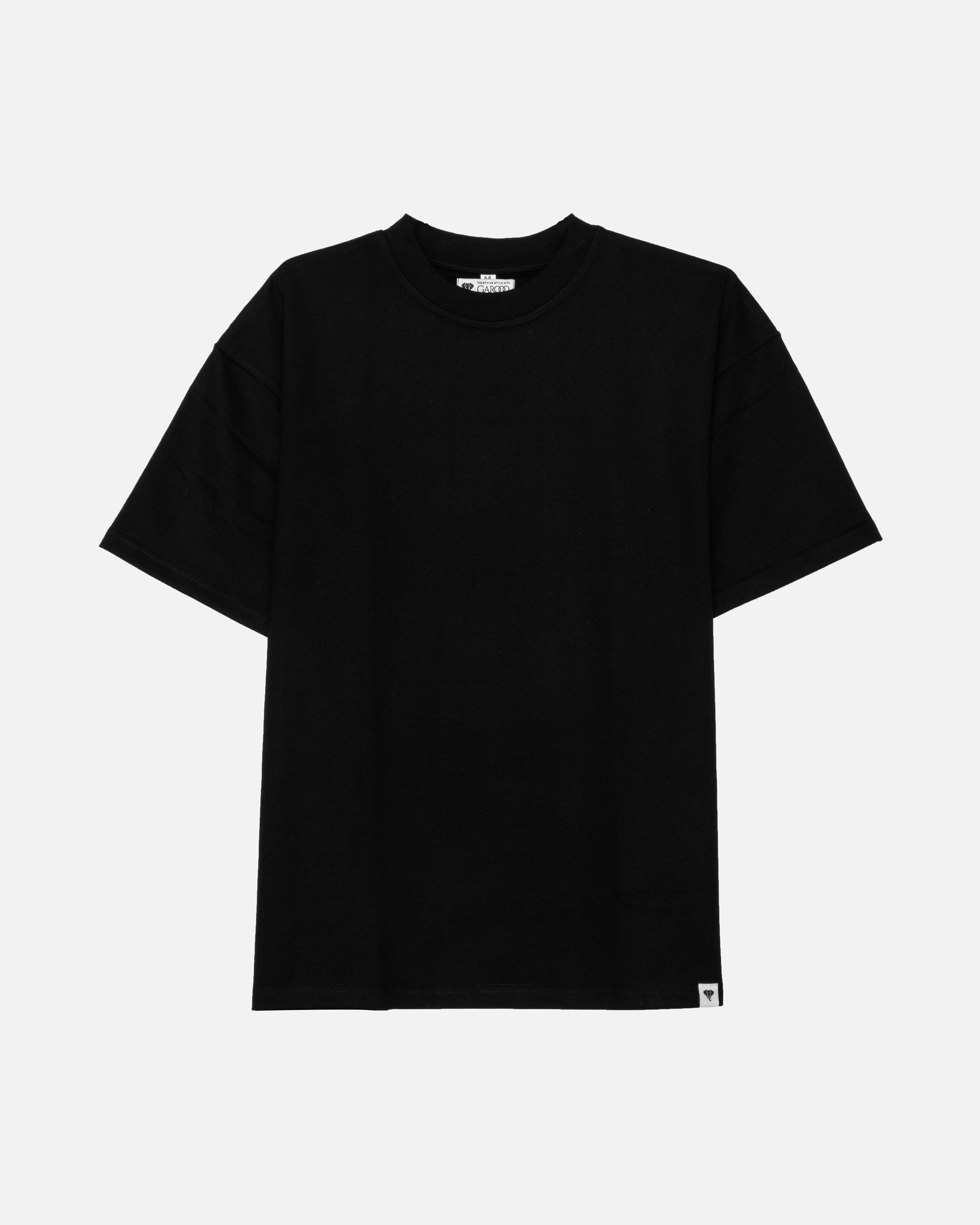 Black Oversized "Lazy Eligance" Printed Tee